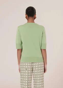 Pull Paoline En Coton Et Laine Vert*TARA JARMON Hot