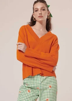 Pull Penelope Orange En Laine Alpaga Et Merinos*TARA JARMON Clearance