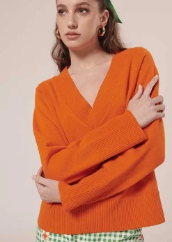 Pull Penelope Orange En Laine Alpaga Et Merinos*TARA JARMON Clearance