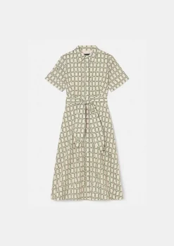 Retronie Ecru Avec Robe Graphique Verte*TARA JARMON Hot