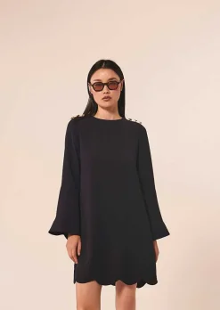 Robe En Crepe Bleu Nuit Ruoda*TARA JARMON Outlet