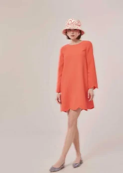 Robe En Crepe Corail Ruoda*TARA JARMON Fashion