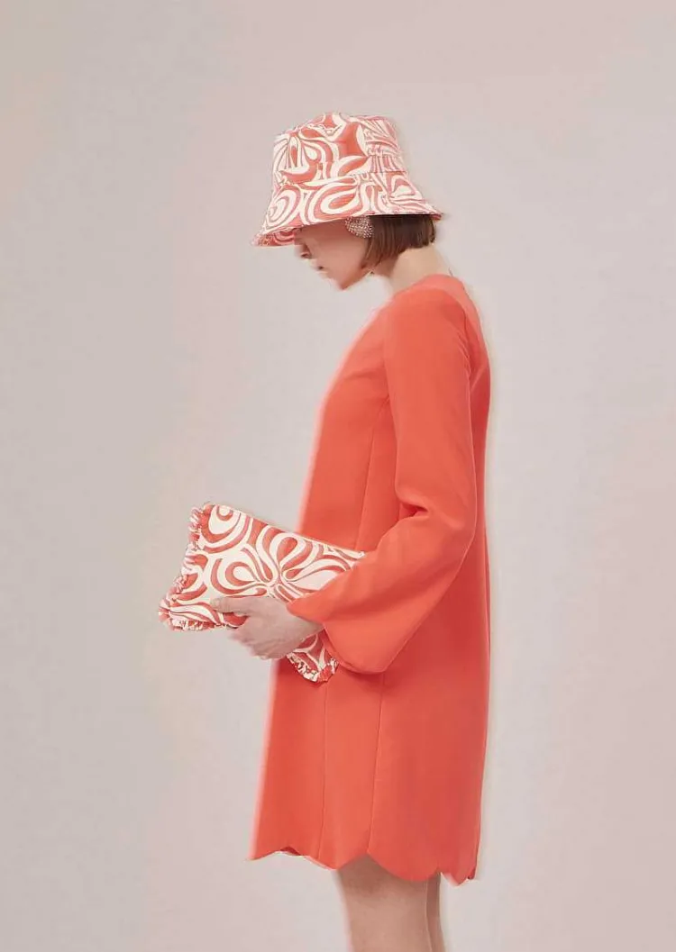 Robe En Crepe Corail Ruoda*TARA JARMON Fashion