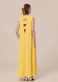 Robe En Crepe Jaune Roxy*TARA JARMON Online