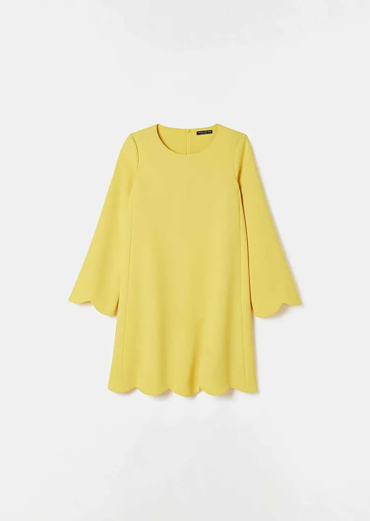 Robe En Crepe Jaune Ruoda*TARA JARMON Discount