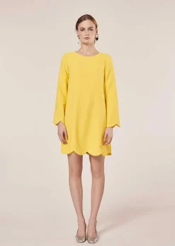Robe En Crepe Jaune Ruoda*TARA JARMON Discount