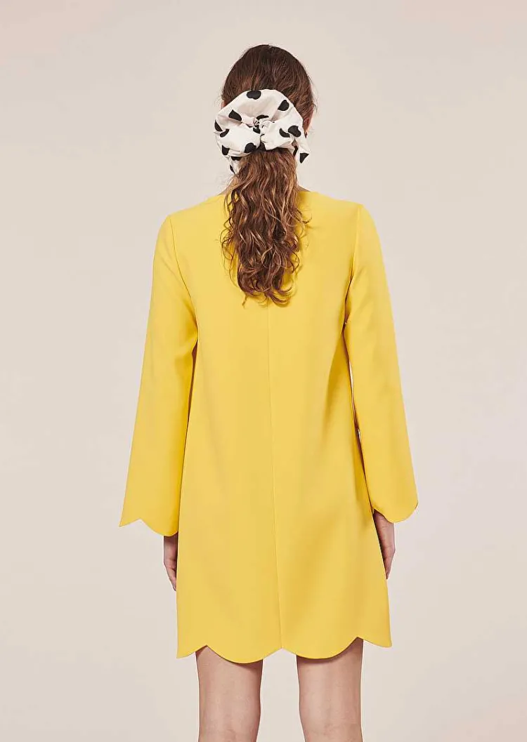 Robe En Crepe Jaune Ruoda*TARA JARMON Discount