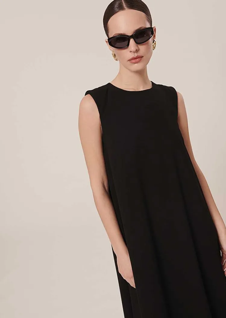 Robe En Crepe Noire Roxy*TARA JARMON Sale