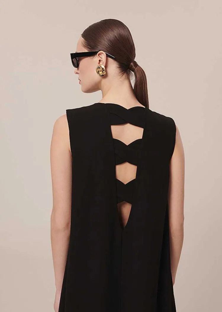 Robe En Crepe Noire Roxy*TARA JARMON Sale
