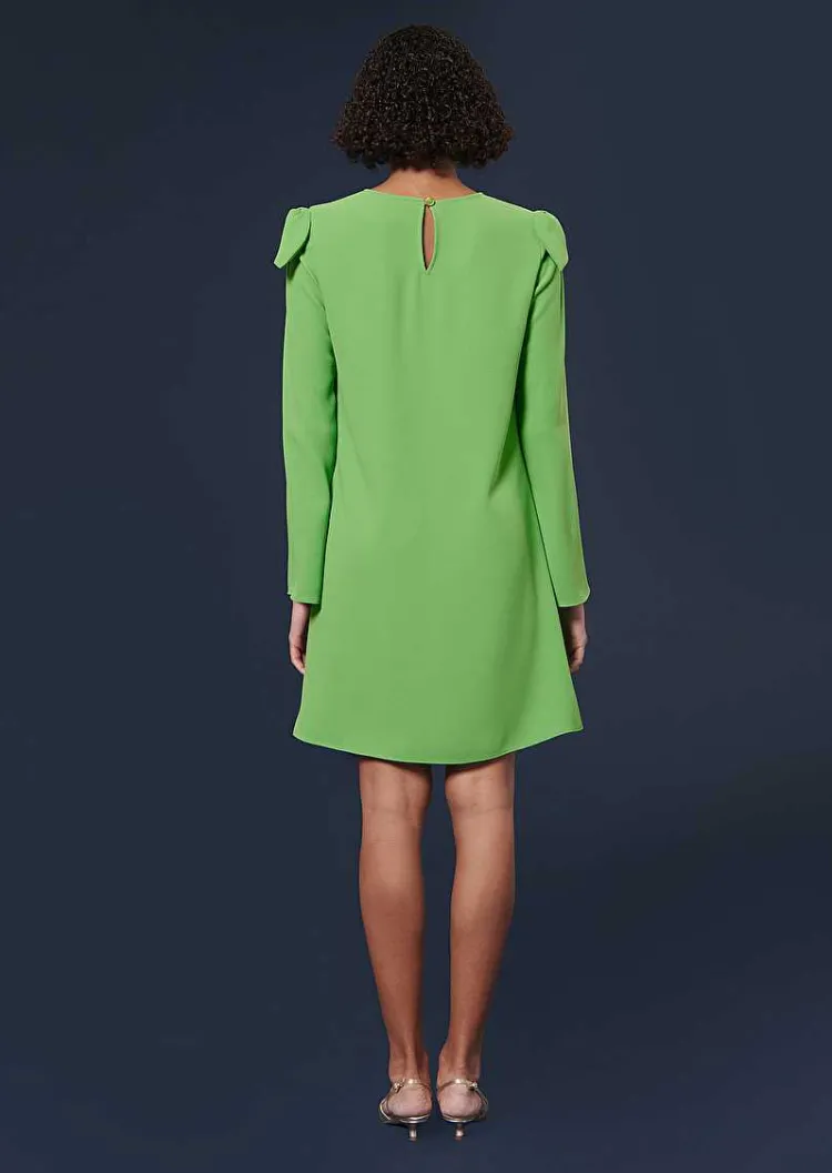 Robe En Crepe Verte Renato*TARA JARMON Clearance