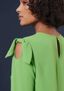 Robe En Crepe Verte Renato*TARA JARMON Clearance