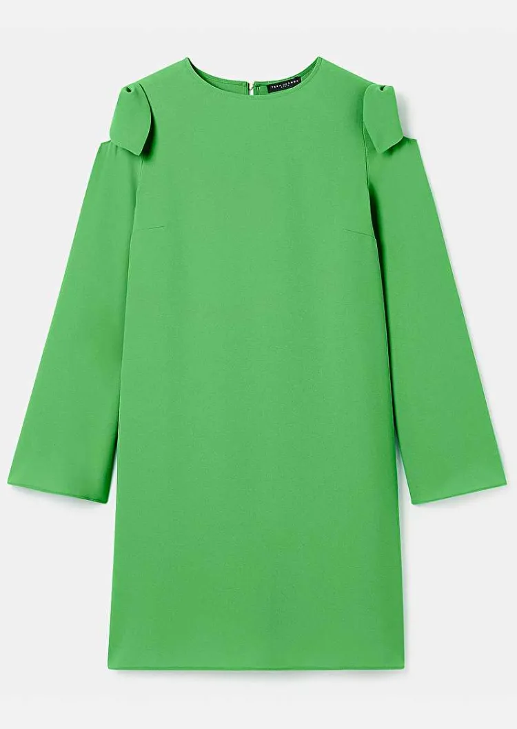 Robe En Crepe Verte Renato*TARA JARMON Clearance