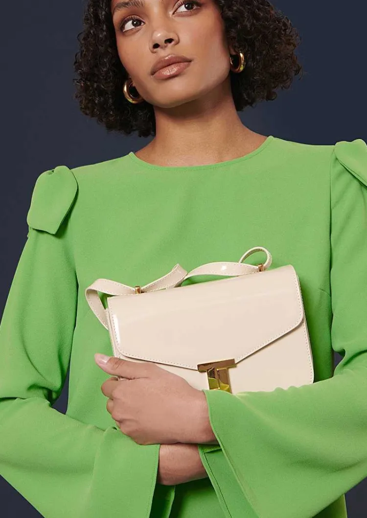 Robe En Crepe Verte Renato*TARA JARMON Clearance
