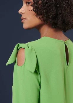 Robe En Crepe Verte Renato*TARA JARMON Best