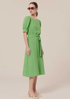 Robe En Crepe Verte Rillytis*TARA JARMON Hot
