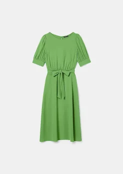 Robe En Crepe Verte Rillytis*TARA JARMON Hot