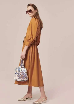 Robe En Popeline Croustillante Marron Rivoltine*TARA JARMON Best