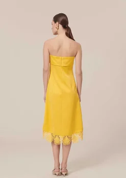 Robe En Satin Jaune Roy*TARA JARMON Online