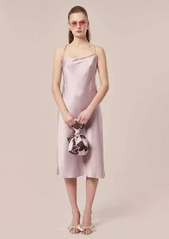 Robe Fluide En Satin Violet Reane*TARA JARMON New