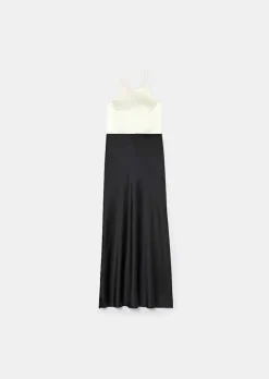 Robe Fluide Noire En Satin Raphaelle*TARA JARMON Discount