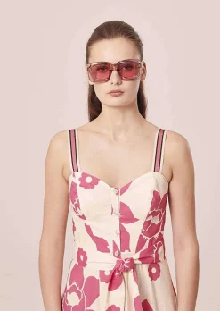 Robe Imprimee Fleurs Ecru Raquelina*TARA JARMON Clearance