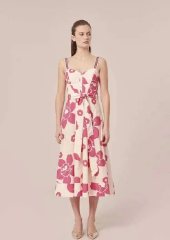 Robe Imprimee Fleurs Ecru Raquelina*TARA JARMON Clearance