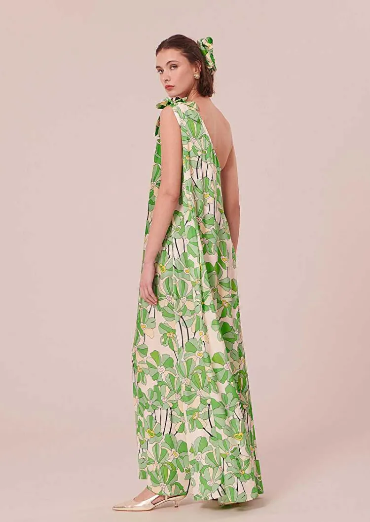 Robe Imprimee Florale Verte Rekia*TARA JARMON Outlet