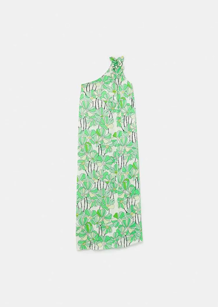 Robe Imprimee Florale Verte Rekia*TARA JARMON Outlet