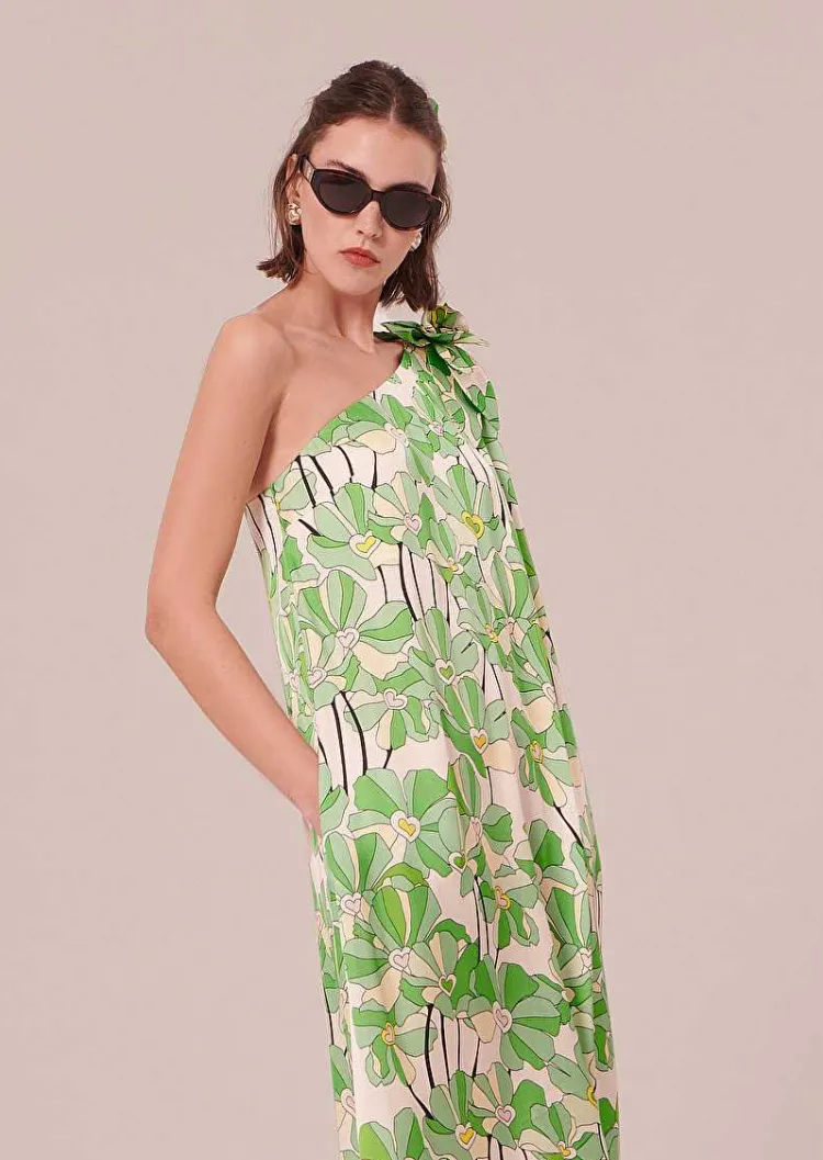 Robe Imprimee Florale Verte Rekia*TARA JARMON Outlet