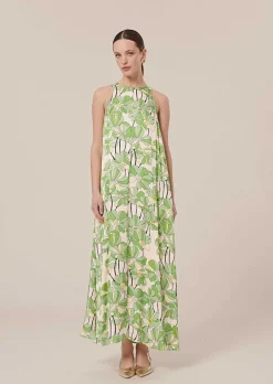 Robe Imprimee Florale Verte Roxanne*TARA JARMON Clearance