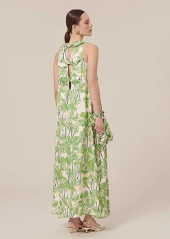 Robe Imprimee Florale Verte Roxanne*TARA JARMON Clearance