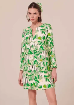 Robe Imprimee Florale Verte Rhea*TARA JARMON Clearance