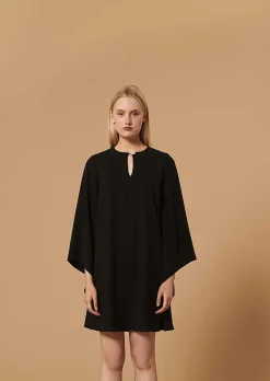 Robe Raonie Noire En Crepe*TARA JARMON Clearance