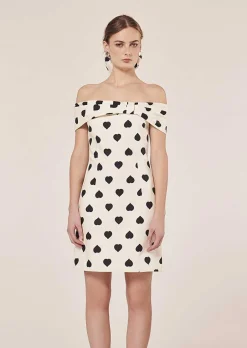 Robe Raul Ecru A Pois Noirs*TARA JARMON Best