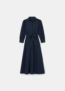 Robe Rivoltine En Popeline Bleu Nuit*TARA JARMON Hot