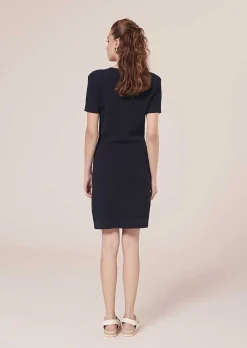 Robe Rocky En Cupro Bleu Nuit*TARA JARMON Hot