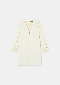 Robe Rolis En Crepe Ecru*TARA JARMON Clearance