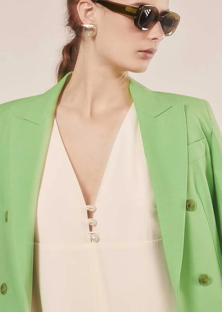 Robe Rolis En Crepe Ecru*TARA JARMON Clearance