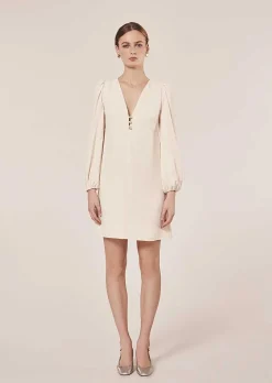 Robe Rolis En Crepe Ecru*TARA JARMON Clearance