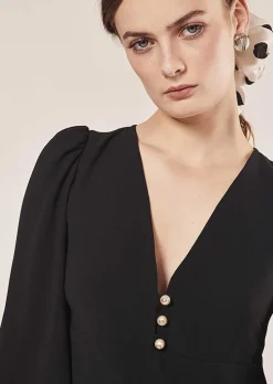 Robe Rolis En Crepe Noire*TARA JARMON Online
