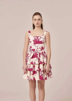 Robe Romanne Ecru Imprime Floral*TARA JARMON Best