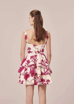Robe Romanne Ecru Imprime Floral*TARA JARMON Best