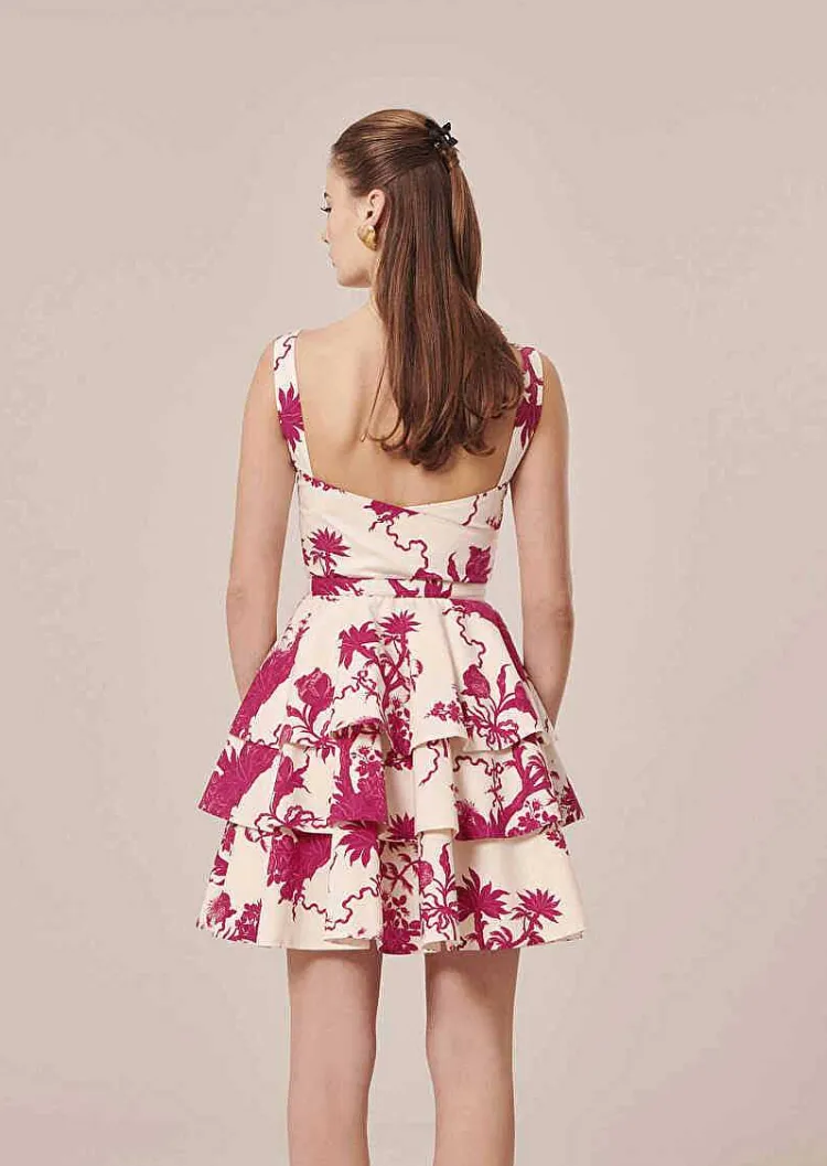 Robe Romanne Ecru Imprime Floral*TARA JARMON Best