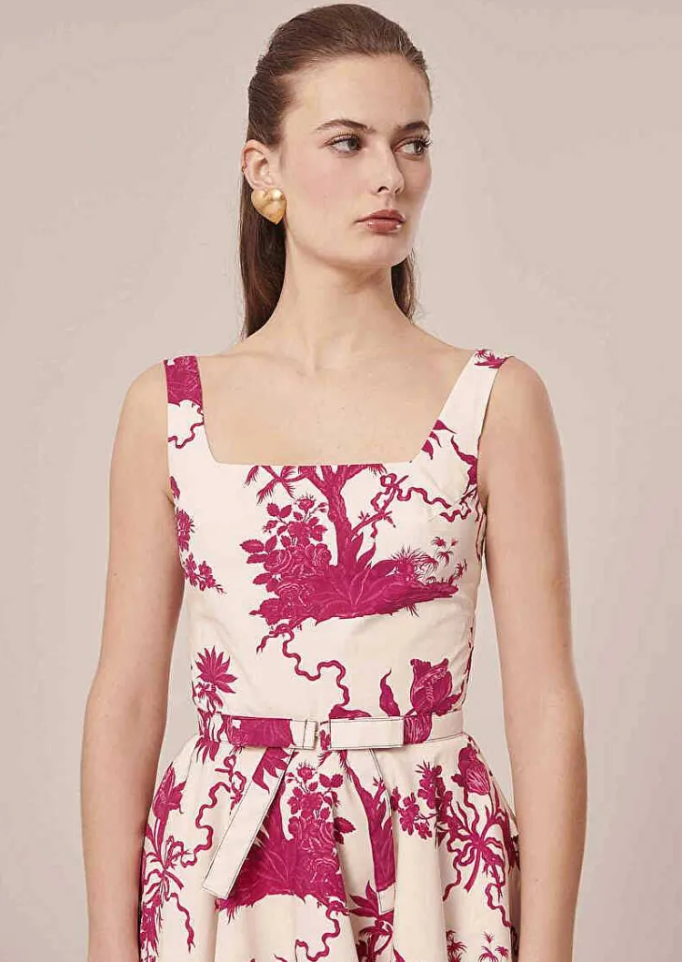 Robe Romanne Ecru Imprime Floral*TARA JARMON Best