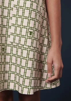 Robe Romarin Ecru Avec Motif Graphique Vert*TARA JARMON Best