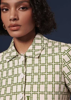 Robe Romarin Ecru Avec Motif Graphique Vert*TARA JARMON Best