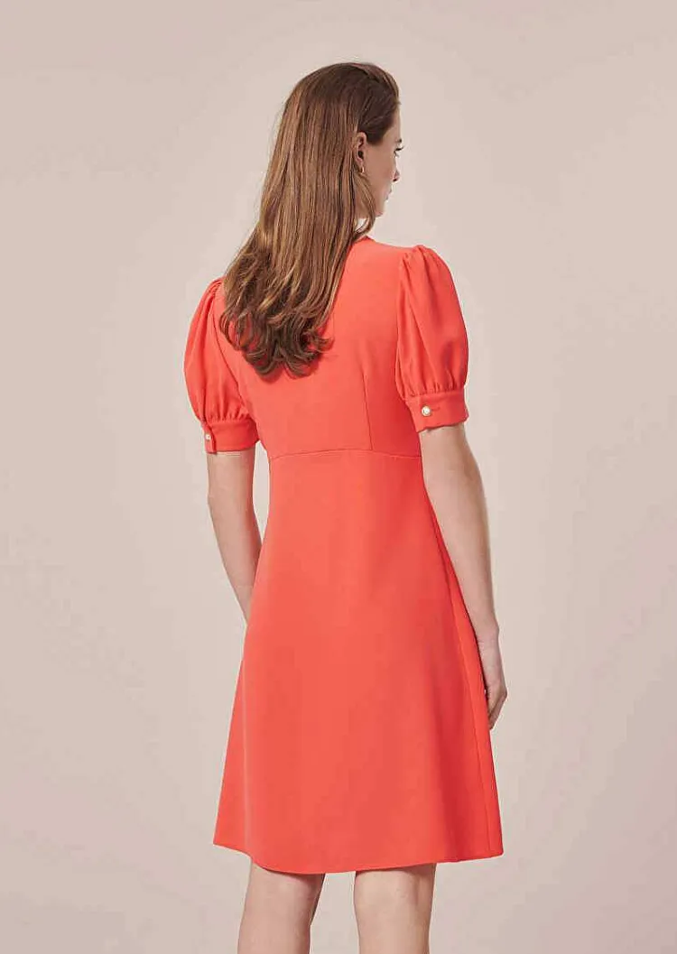 Robe Roucoule En Crepe Corail*TARA JARMON Hot