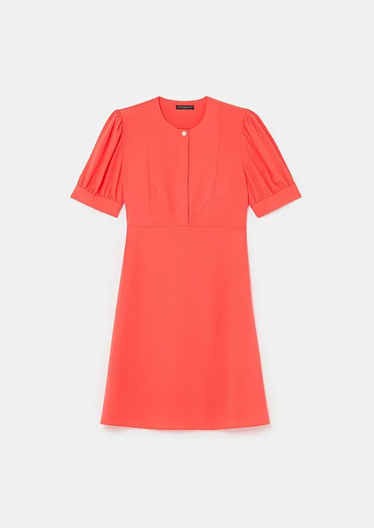 Robe Roucoule En Crepe Corail*TARA JARMON Hot