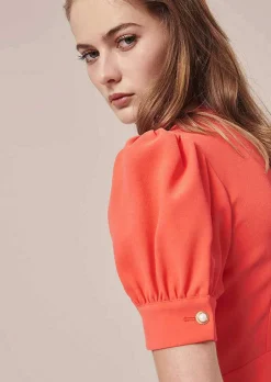 Robe Roucoule En Crepe Corail*TARA JARMON Hot