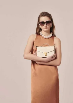 Roselyne Brown Dess En Satin Fluide*TARA JARMON Fashion